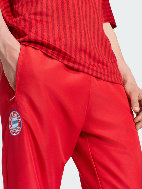 adidas adidas Spodnie dresowe FC Bayern Muenchen Stadium Czerwony Loose Fit