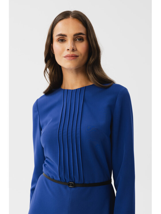 Stylove Stylove Každodenné šaty S347 Modrá Modern Fit