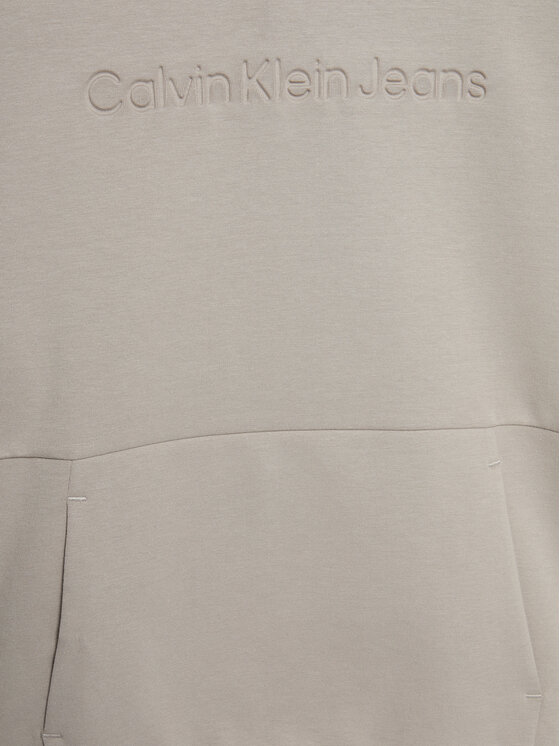 Calvin Klein Jeans Calvin Klein Jeans Mikina Spacer Debossed Logo IB0IB01863 Šedá Regular Fit