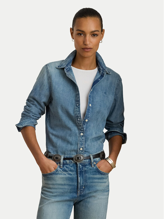 LAUREN RALPH LAUREN LAUREN RALPH LAUREN Jeanshemd 200P08166001 Blau Straight Fit