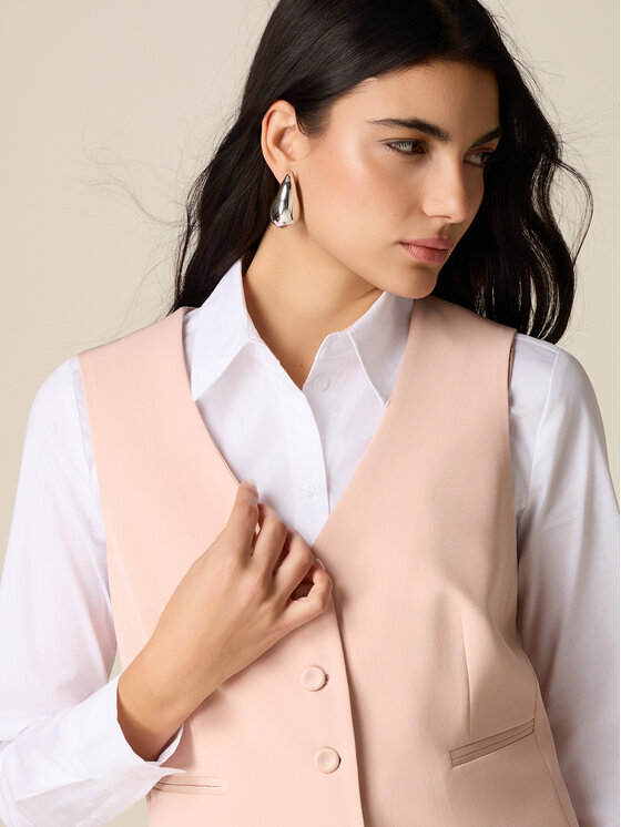 Oltre Oltre Marynarka L035R000047N006 Różowy Slim Fit