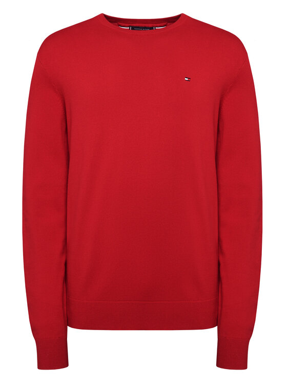 Tommy Hilfiger Tommy Hilfiger Sveter Essential Ssnl MW0MW39999 Červená Regular Fit