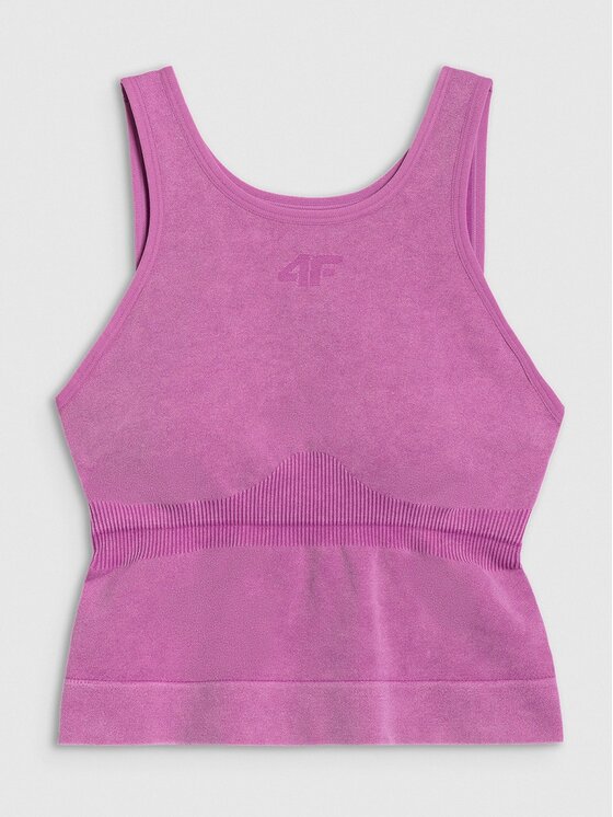 4F 4F Biustonosz top 4FWAW25TFSLF578-54A Różowy Authentic Slim Fit