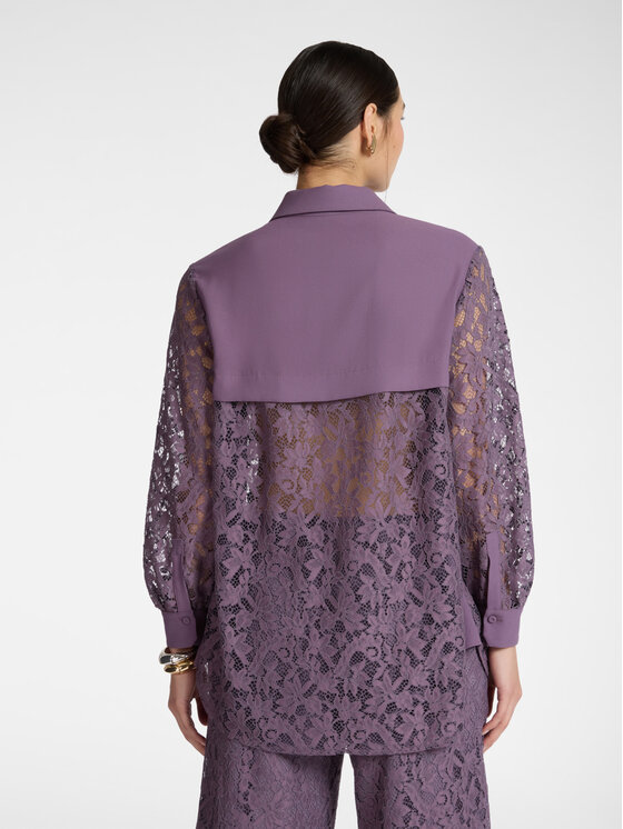 Elena Mirò Elena Mirò Camicia 5000P000315N0F9 Viola Regular Fit