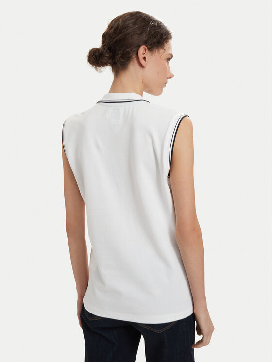 Beverly Hills Polo Club Beverly Hills Polo Club Тениска с яка и копчета P-SS26W-P0022 Бял Regular Fit
