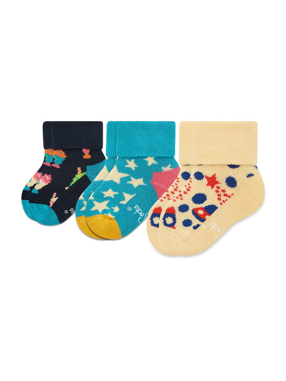 Set de 4 perechi de șosete lungi pentru copii Happy Socks XKFNT08-6500 Colorat