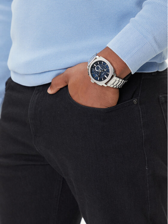 Fossil Fossil Ceas Machine Chronograph FS6096 Argintiu