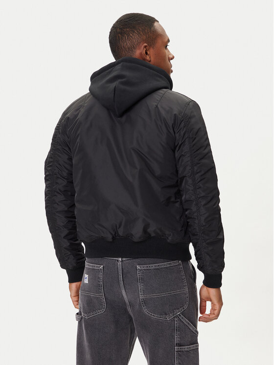 Alpha Industries Alpha Industries Μπόμπερ μπουφάν MA-1 TT Hood Two Tone 258100 Μαύρο Regular Fit