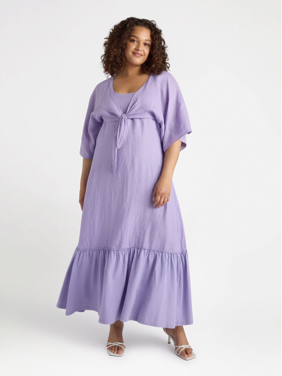 Fiorella Rubino Fiorella Rubino Sukienka elegancka 7575T001598N009 Fioletowy A-Line Fit