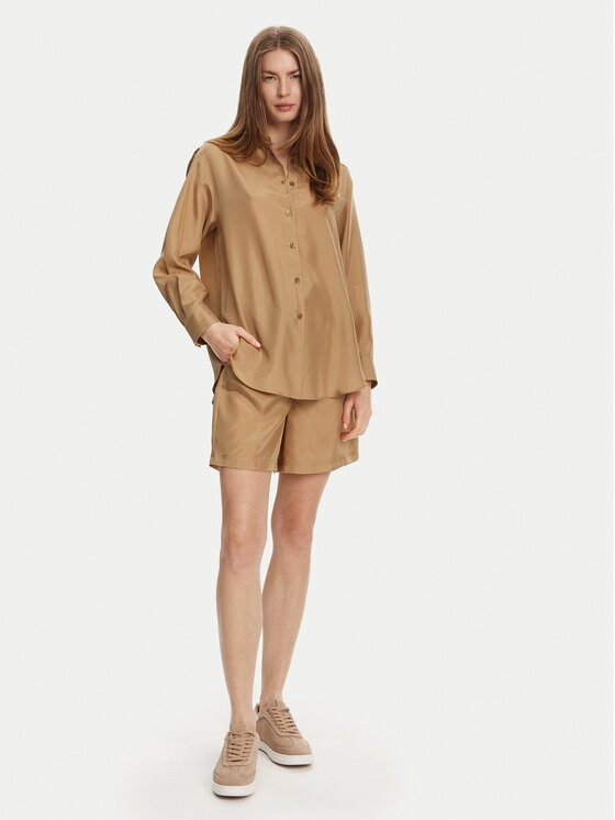 Marella Marella Camicia Alec 2513111015 Beige Regular Fit