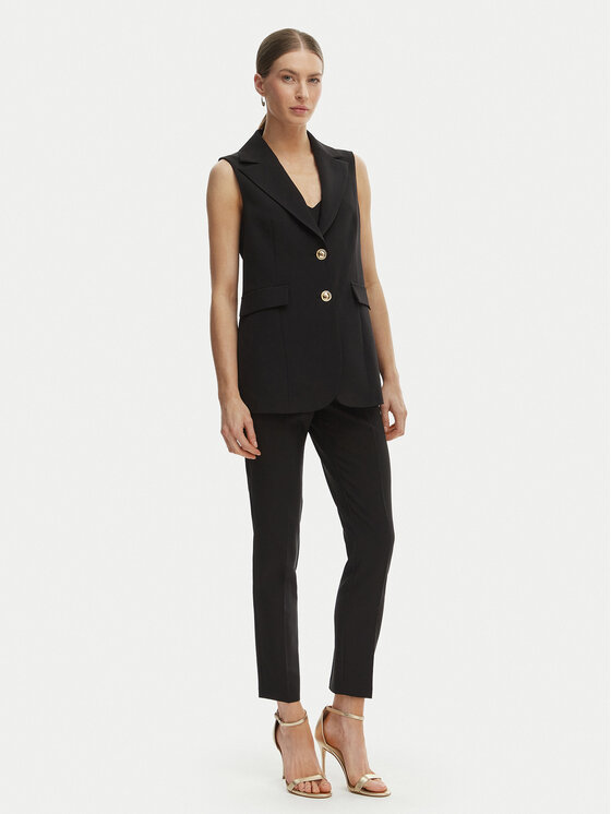 Rinascimento Rinascimento Riidest püksid CFC0128650003 Must Regular Fit