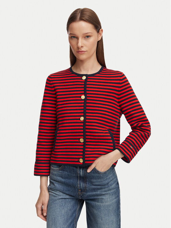 Tommy Hilfiger Cardigan WW0WW50088 Colorat Regular Fit