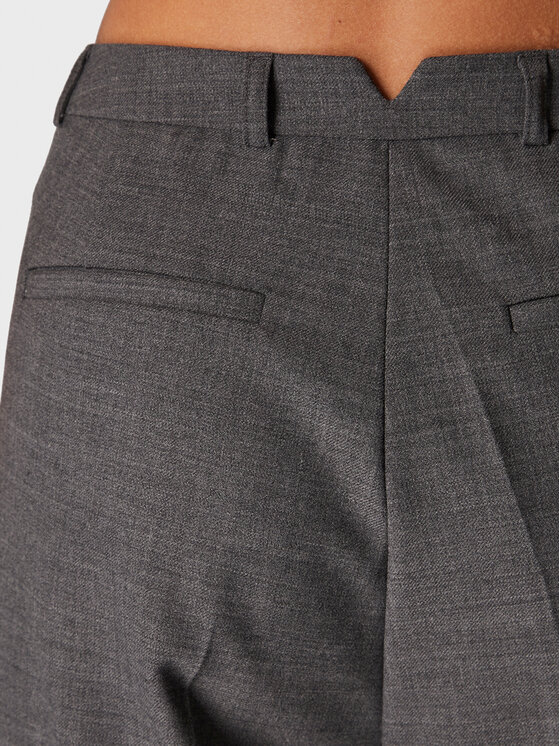 Herskind Herskind Kalhoty z materiálu Brandy 4573879 Šedá Relaxed Fit