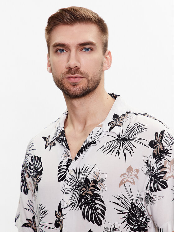 Camicia 12222959 Bianco Relaxed Fit