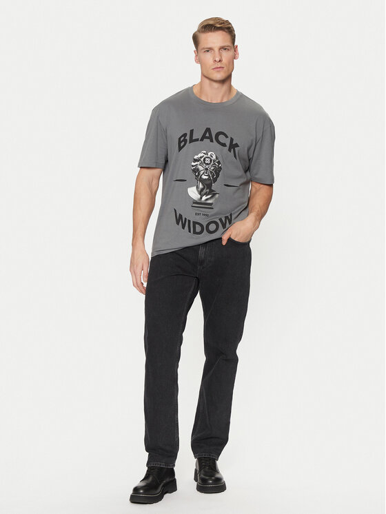 HUGO HUGO T-Shirt Dostalgi 50530684 Szary Relaxed Fit