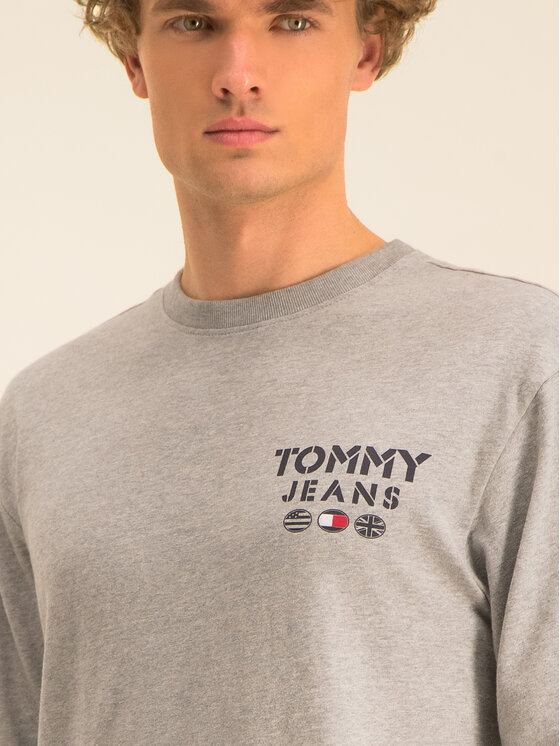 Tommy Jeans Tommy Jeans Manches longues Tjm Bubbled Flags DM0DM07441 Gris Regular Fit