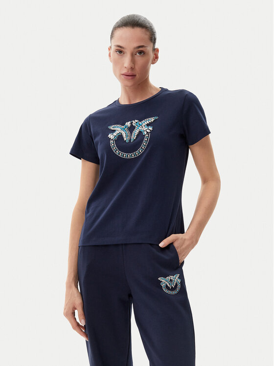 PINKO PINKO Tricou Quentin 100535 A2G7 Bleumarin Regular Fit