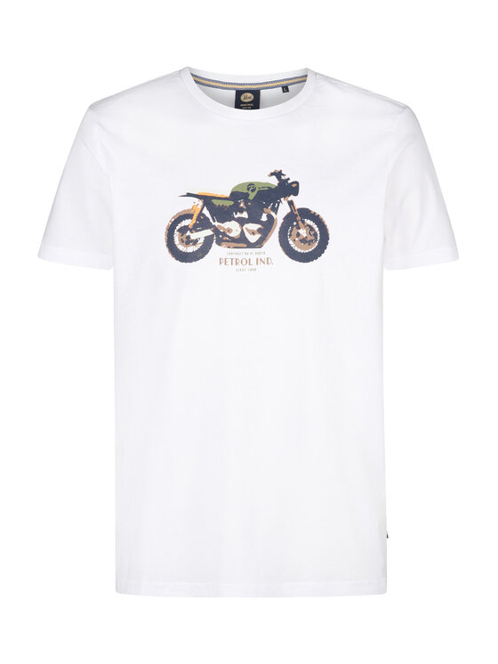 Petrol Industries Petrol Industries T-Shirt M-1050-TSR671 Biały Regular Fit