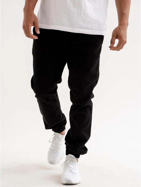 Jigga Wear Jigga Wear Jeansy Spodnie Jeansowe Jogger Męskie Czarne Jigga Wear Promo Crown XXL Czarny Regular Fit