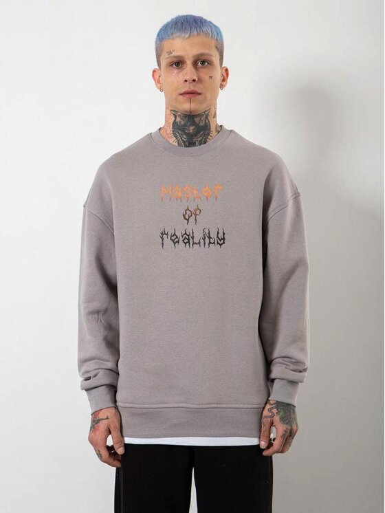 Machinist Machinist Bluza Bluza Bez Kaptura Oversize Męska Szara Machinist Master Of Reality S Szary Oversize
