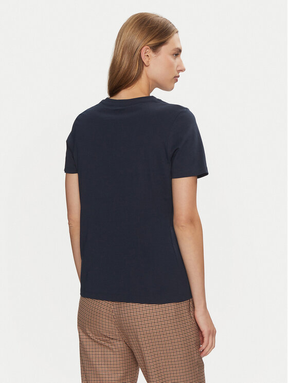 Tommy Hilfiger Tommy Hilfiger Тишърт WW0WW43895 Тъмносин Regular Fit
