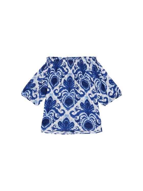 Oltre Oltre Blusa 2475J000711N0S1 Blu Baggy Fit