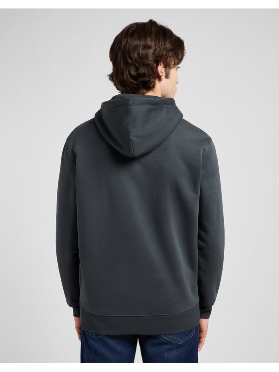 Lee Lee Bluza Zip Hoodie Czarny Regular Fit