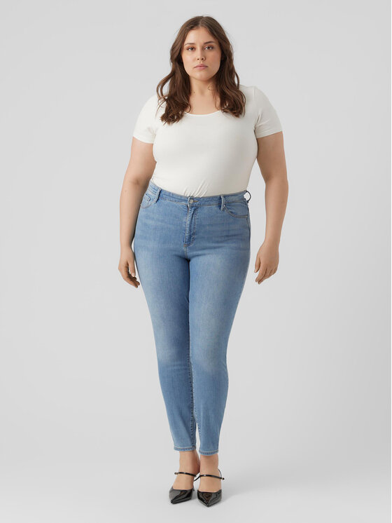Vero Moda Curve Vero Moda Curve Traperice Phia 10285113 Plava Slim Fit