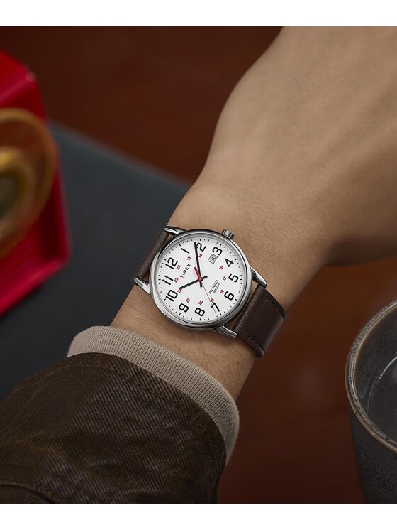 Timex Timex Zegarek TW2Y12600 Brązowy