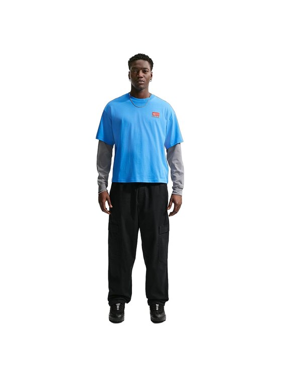 Nike Nike T-Shirt M NL SS BOXY KNIT TOP Niebieski Regular Fit