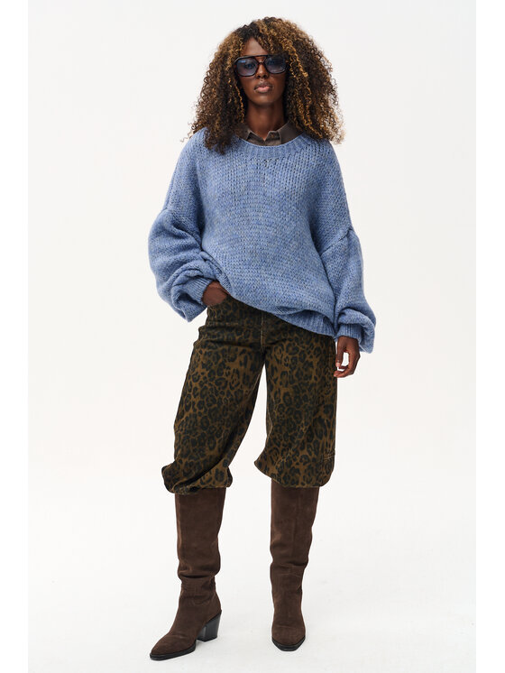 blue shadow blue shadow Sweter Lixi Niebieski Regular Fit