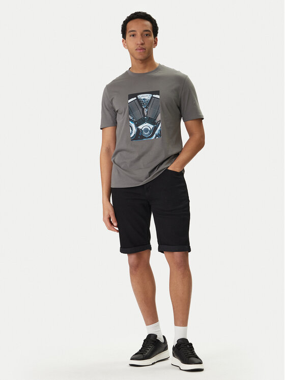 HUGO HUGO Džinsiniai šortai 50556154 Juoda Tapered Fit