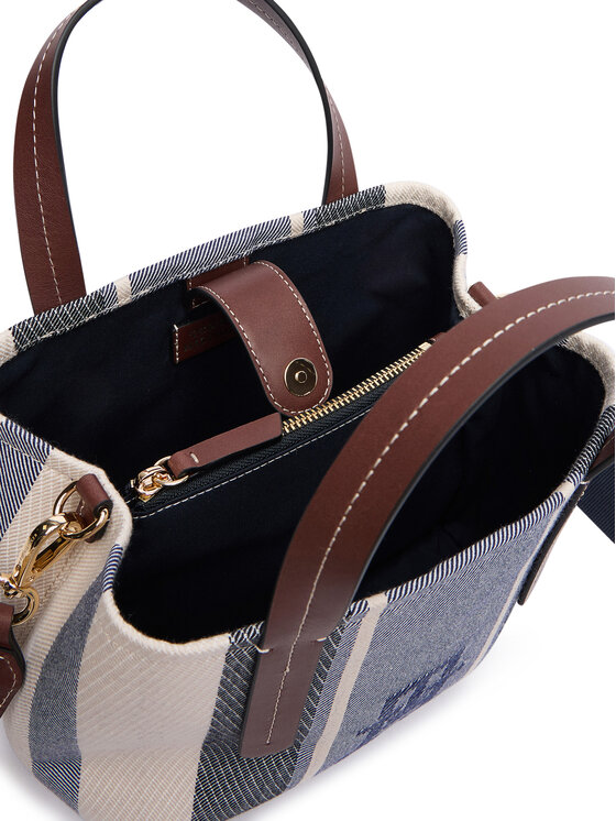 Tommy Hilfiger Tommy Hilfiger Torbica Th City Mini Satchel Jacquard AW0AW18732 Plava