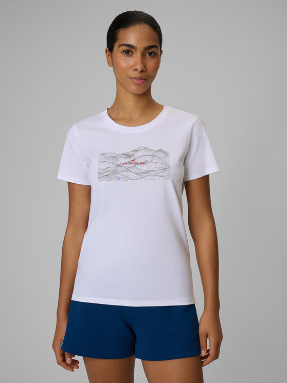 4F 4F T-Shirt TREKKING Biały Regular Fit
