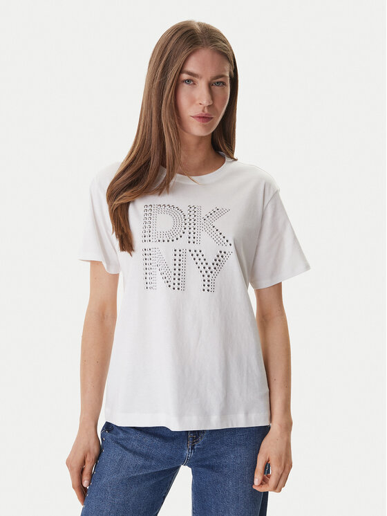 DKNY DKNY T-Shirt DJ6T1741 Biały Relaxed Fit