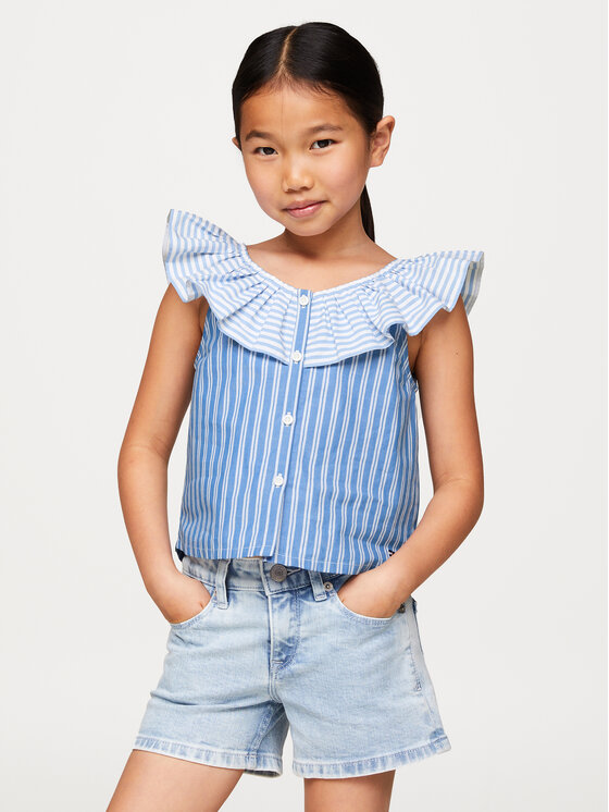 Tommy Hilfiger Tommy Hilfiger Bluse KG0KG07870 Blau Regular Fit