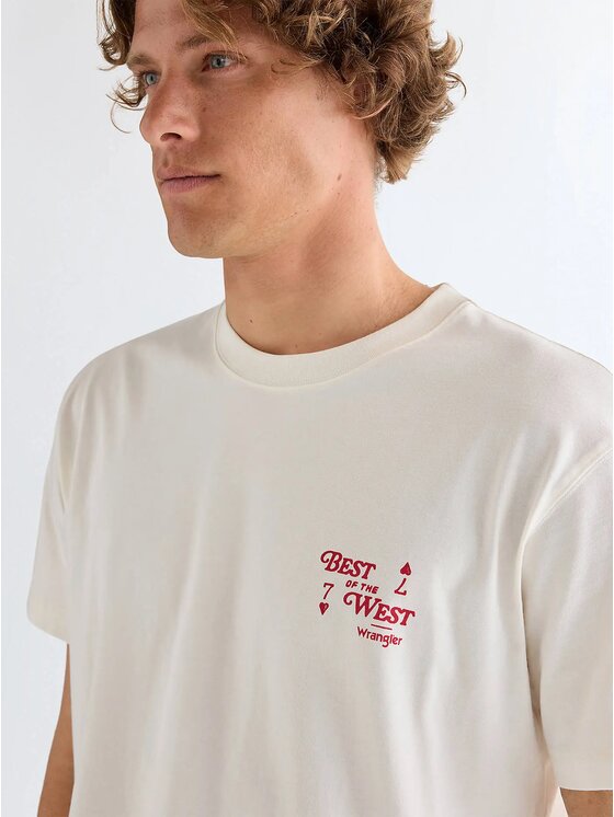 Wrangler Wrangler T-Shirt VINTAGE TEE Biały Regular Fit