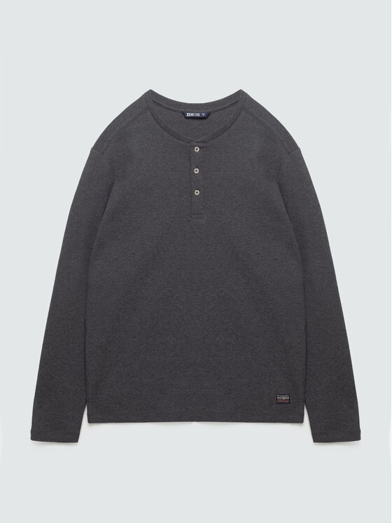 BIG STAR BIG STAR Longsleeve MERRTER Szary Basic Fit