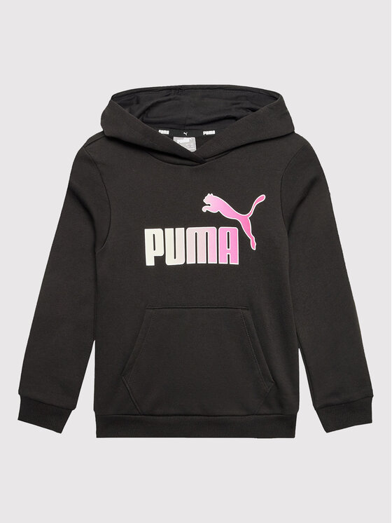 Puma Puma Μπλούζα Essentials+ Bleach Logo 846958 Μαύρο Regular Fit