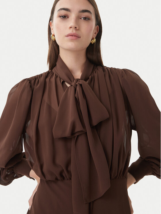 Marella Marella Коктейлна рокля Giovane 2613221093 Кафяв Regular Fit