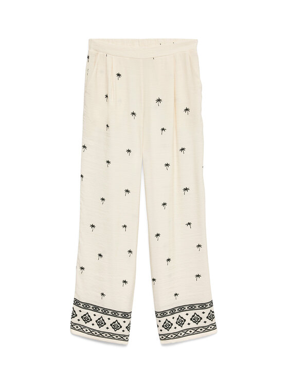 Vero Moda Vero Moda Riidest püksid Kai 10345546 Kreemjas Regular Fit