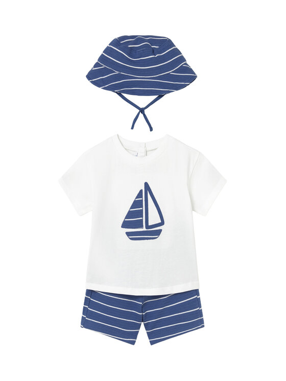 Mayoral Mayoral Set T-Shirt und Shorts 1666 Blau Regular Fit