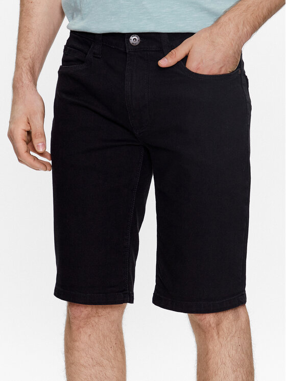 INDICODE Džínsové šortky Kaden 70-100 Čierna Regular Fit
