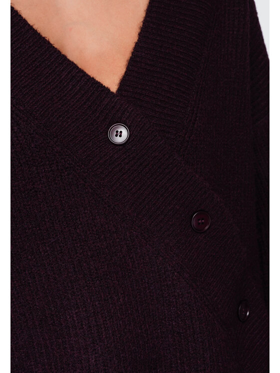 Ombre Ombre Sweter OW-SW-E0013 Fioletowy Relaxed Fit