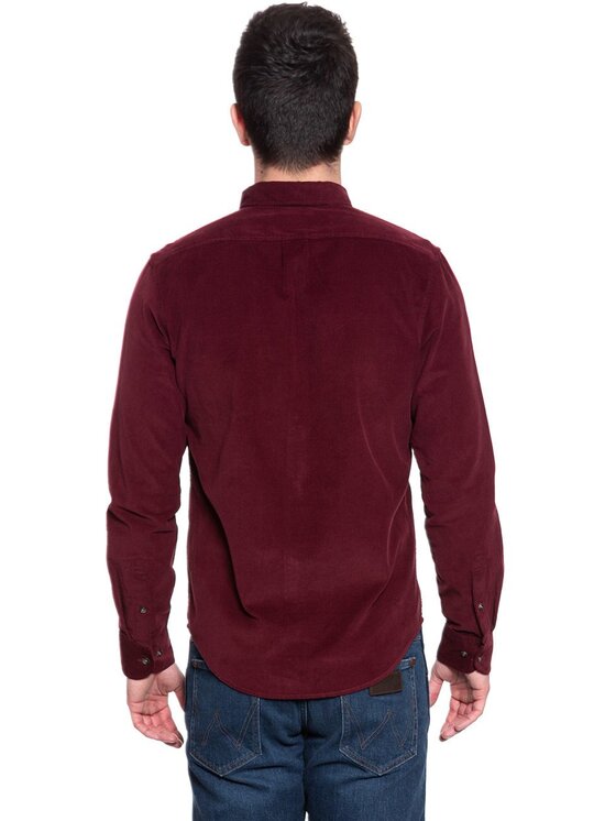 Lee Lee Koszula BUTTON DOWN Czerwony Regular Fit
