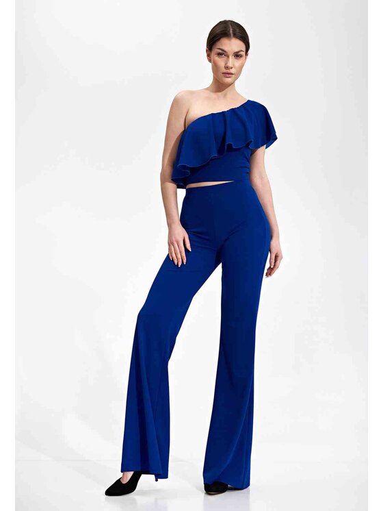 FIGL FIGL Bluzka M875 Niebieski Regular Fit