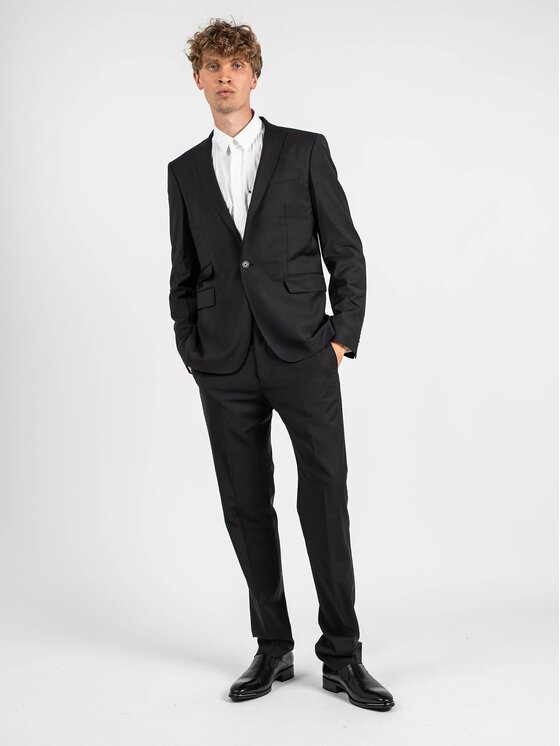 Les Hommes Les Hommes Σακάκι LKW100 312U | Classic City Suit Μαύρο Slim Fit