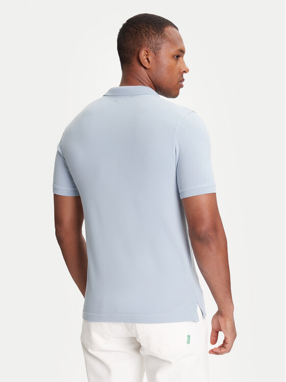 United Colors Of Benetton United Colors Of Benetton Polo 3WG9U301Z Niebieski Slim Fit