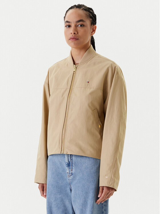 Tommy Hilfiger Tommy Hilfiger Bomber dzseki WW0WW45619 Bézs Relaxed Fit