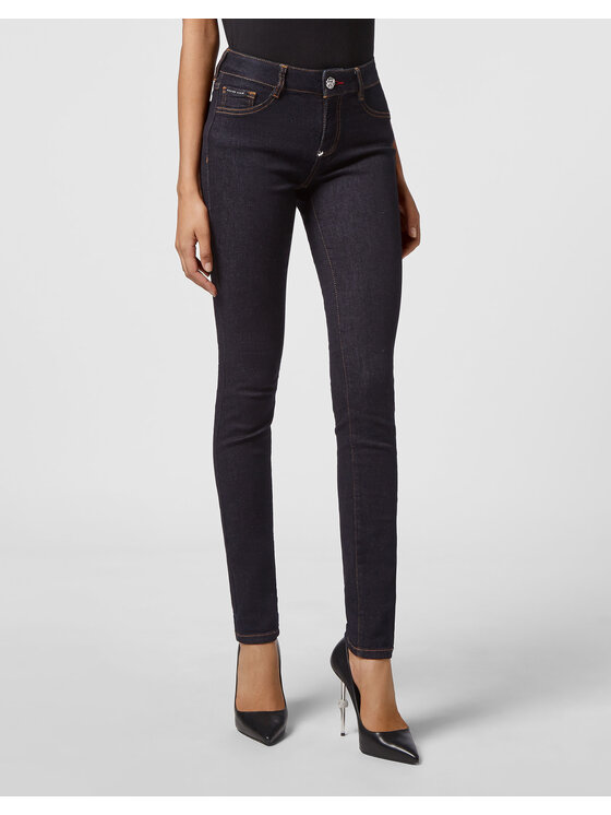 PHILIPP PLEIN PHILIPP PLEIN Jegginsy 1703 Błękitny Jegging Fit